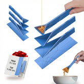 POLYGONS flat folding spoon close-up for space-saving storage