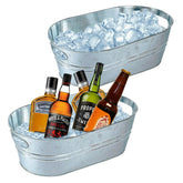 PORPOR BOOYA 2-pack galvanized ice buckets keep drinks cold at parties.