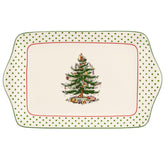 Portmeirion Spode Christmas Tree Polka Dot Dessert Tray ready for festive desserts