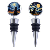 Poseidon Protect Starry Cat wine stopper preserves flavor with elegant presentation.