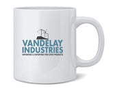 Poster Foundry Vandelay Industries logo mug, front view, ideal for daily coffee or tea.