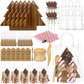 Potchen Christmas cheese board with utensils for festive entertaining.