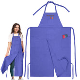 Potterhyme full-coverage apron with split-leg design protects clothing during pottery sessions.