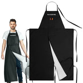 Potterhyme waterproof apron with split-leg design for messy pottery sessions.