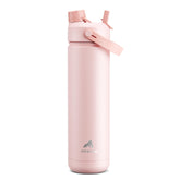 POWCAN 26oz insulated bottle front view keeps drinks cold on the go.