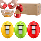 PowCube Egg Cracker 3-pack in green red yellow ideal for quick, mess-free cracking.