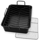 P&P CHEF 16 inch roaster pan with handles for turkey and vegetables.