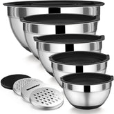 P&P CHEF 1 qt mixing bowl with airtight lid for fresh leftovers.