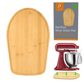 PQPO Bamboo Mixer Slider front view showing surface protection during mixing