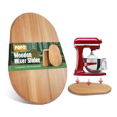 PQPO wooden mixer slider side view for easy glide and placement.