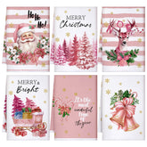 Preboun Christmas towel with Santa stripe pattern for quick dish drying and holiday decor