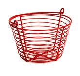 PH Prevue Hendryx egg basket with 8-inch red vinyl-coated wire for safe transport.