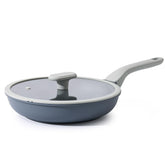 PRICUSIS 8-inch nonstick ceramic pan with lid for easy omelets.