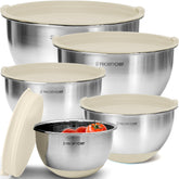 Priority Chef premium mixing bowls with lids for precise meal prep
