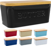 Priority Chef butter dish on countertop with airtight lid for freshness.