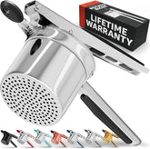 PriorityChef large 15oz potato ricer with deep basket for quick, fluffy mash.