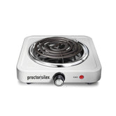 Proctor Silex portable electric stove on kitchen counter for quick meals