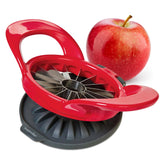 Progressive PrepWorks 16-slice slicer in action delivering uniform apple pieces