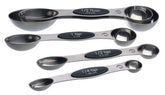 Progressive PrepWorks 5pc measuring spoons magnetic close-up showing secure storage.