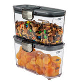 Progressive ProKeeper+ cereal canister with airtight seal keeps cereal fresh longer.