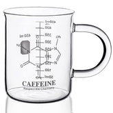PSZEZNZ caffeine molecule mug with handle for comfortable sipping