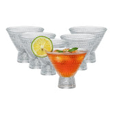 PTSTING martini glasses with embossed vintage design for elegant entertaining