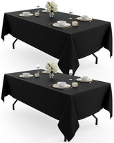 Pureegg rectangle table cloth 60x102 inches, black adds elegance while protecting surfaces.