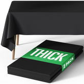 Pureegg black rectangle tablecloth 2-pack for durable table setup