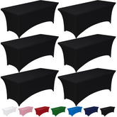 Pureegg spandex tablecloth on a 6ft rectangle table shows a tight, wrinkle-free fit.