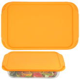 Purekra silicone lid on Pyrex 233 dish provides a secure leak-free seal