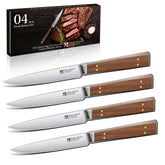 Purple Dragon steak knives set with square handle for precise home dining