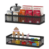 PUSDON hanging storage baskets wall-mount for space-saving kitchen organization.