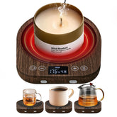 PUSEE candle mug warmer front view heats desk beverages