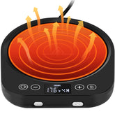 PUSEE Candle Mug Warmer front view showing gravity activation for instant heat