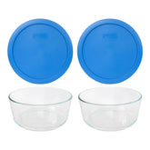 Pyrex 7203 glass bowl detail shows clear glass for precise portioning and reheating