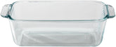 Pyrex Basics loaf dish in clear glass for easy oven-to-table viewing