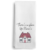 Qeheb Nana Gifts waffle-pattern kitchen towel adds cozy decor and quick spill cleanup.