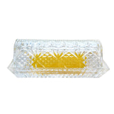 QFkris glass butter dish with lid keeps butter fresh on the counter.