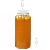 Qianfenie 2-gallon glass jar with a wide opening for easy loading and cleaning.