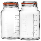 Qianfenie wide-mouth jar with hinged lid for easy filling and cleaning