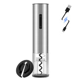QIKPCK electric wine opener with foil cutter demonstrates precise one touch uncorking for effortless hosting.