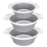 QiMH collapsible colander 4-quart extended for efficient pasta draining