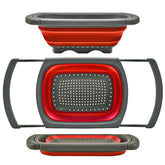 QiMH collapsible colander over-sink for quick draining and space saving