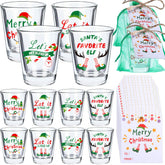 Qinyoung Christmas shot glasses bulk set for festive party favors and gifts