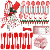 Qinyoung Christmas whisk set with 12 whisks for versatile baking