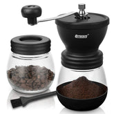 QIYUEXES manual coffee grinder with 48 settings for espresso to pour-over