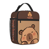 Qodwnep capybara lunch bag side design adds playful charm for kids