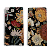 Qpenm abstract floral kitchen towels with honeycomb weave for durable drying.