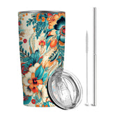 QruKinx Floral Tumbler 20 oz close-up showing vibrant design for daily use