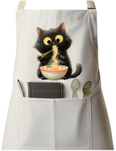 QSLEUNG black cat apron front view showing playful design and full coverage